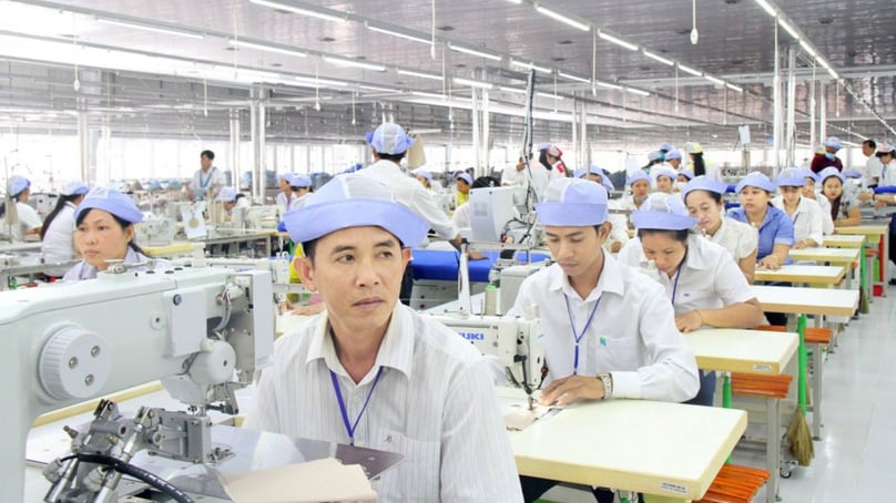 A garment factory of Nhabe Corporation in Ho Chi Minh City, southern Vietnam. Photo courtesy of the firm.