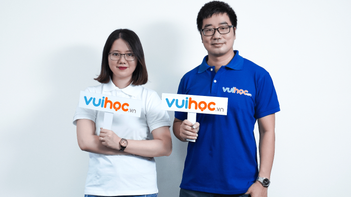 (L-R) Vuihoc co-founders Thu Do (chief operation officer) and Lam Do (CEO). Photo courtesy of the company.