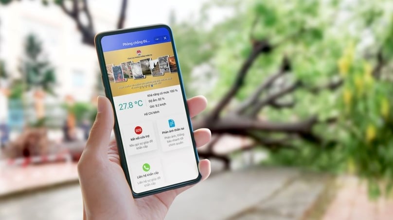 The 'Vietnam Disaster Prevention' mini-app on Zalo. Photo courtesy of the company.