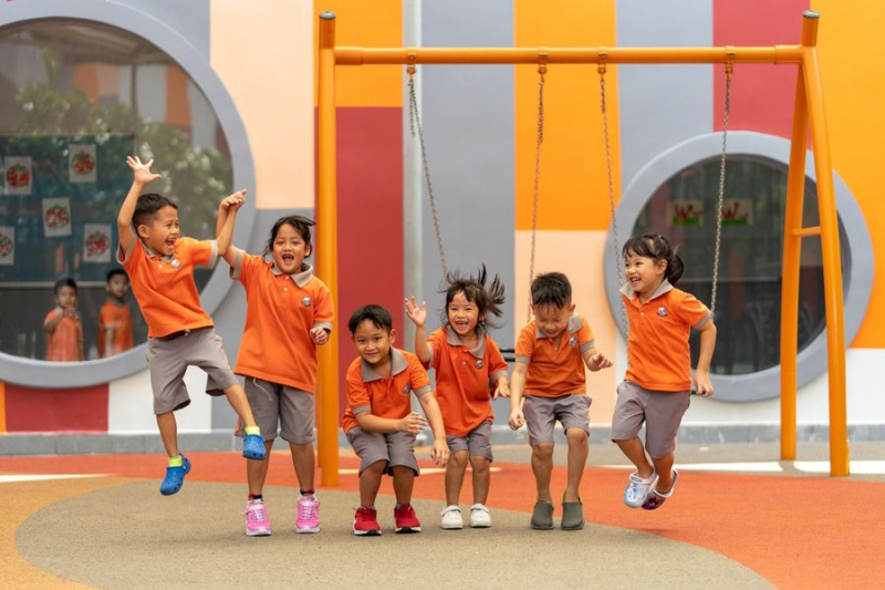Children at a KinderWorld kindergarten. Photo courtesy of the company.