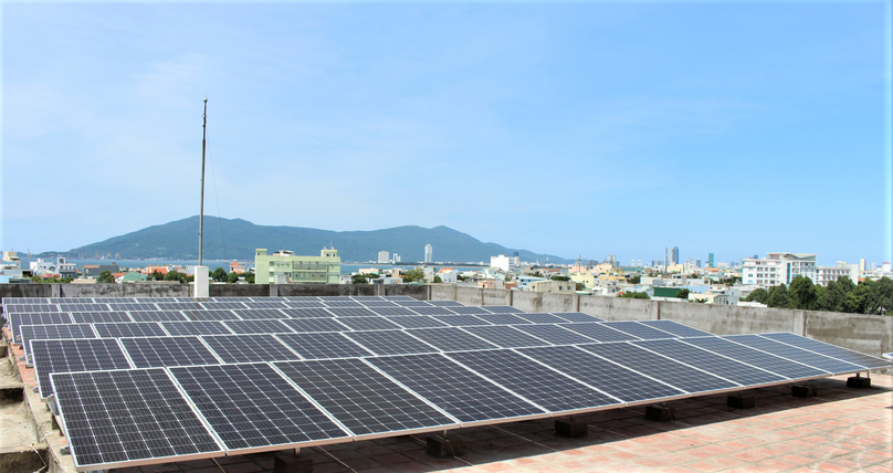 A rooftop solar system in Danang city, central Vietnam. Photo courtesy of Vietnam Electricity.