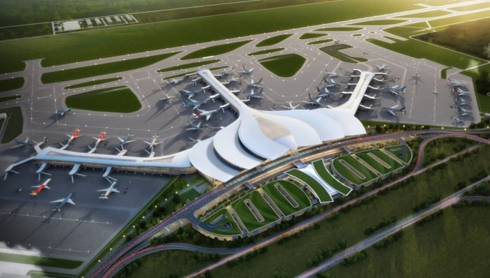 An artist’s impression of the Long Thanh International Airport passenger terminal. Photo courtesy of Heerim.