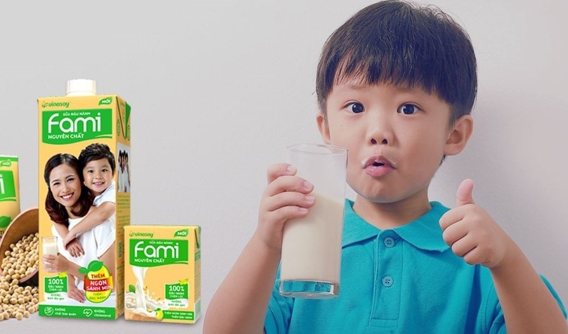 Fami brand soy milk products of Vinasoy, a subsidiary of Quang Ngai Sugar. Photo courtesy of the brand.