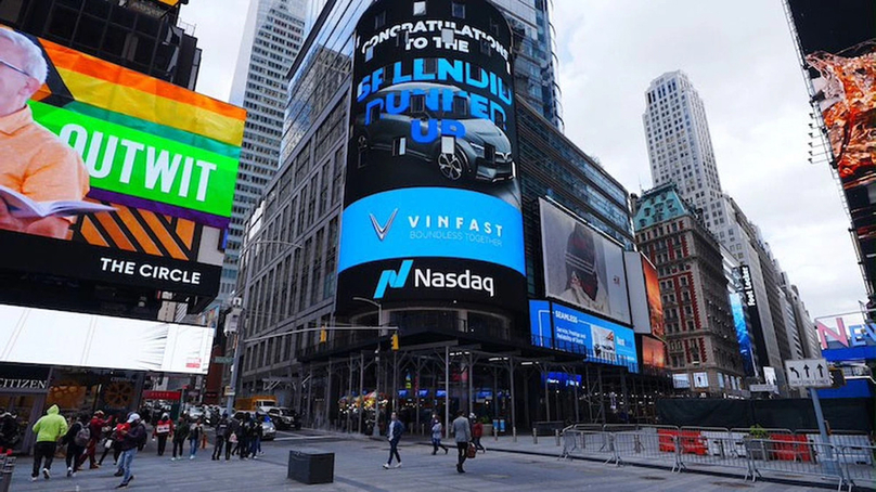 VinFast debuts on the Nasdaq stock exchange on August 15, 2023. Photo courtesy of VinFast.
