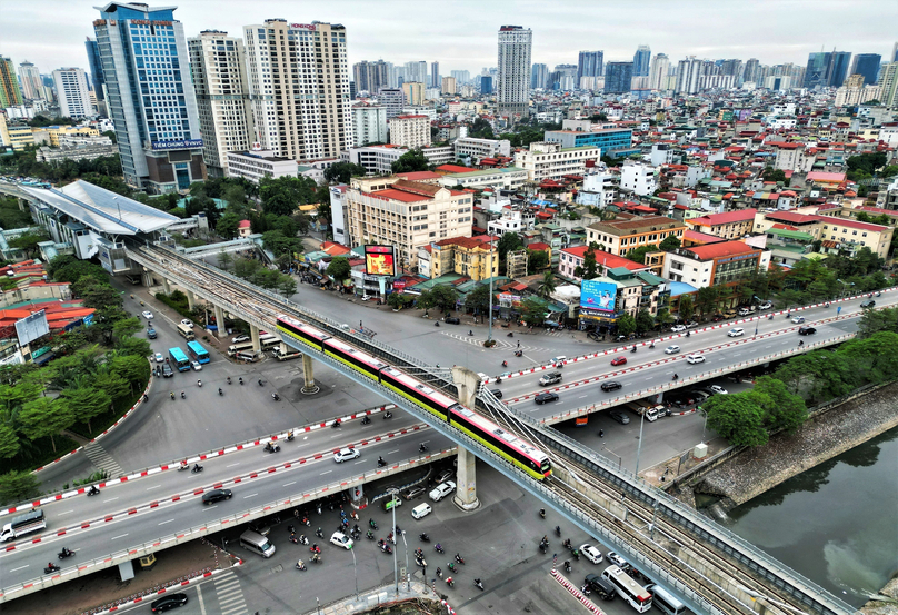 Hanoi’s first metro line, a major public investment project. Photo courtesy of Vietnam News Agency.