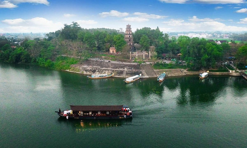 Cruise on the Huong River in Hue town, Thua Thien-Hue province, central Vietnam. Photo courtesy of Quang Binh Travel.