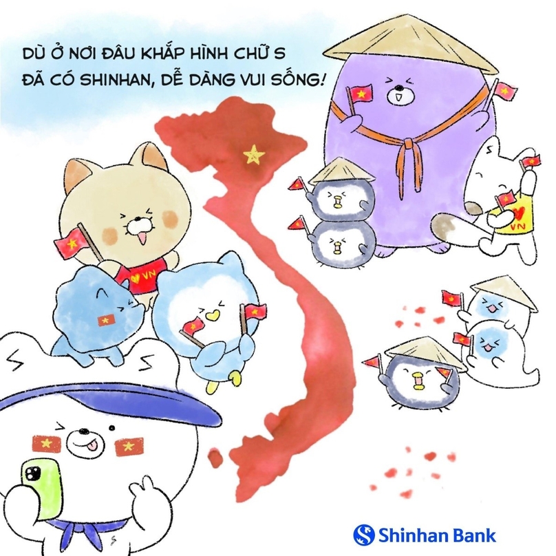 Campaign “Add Smile to Life” with Shinhan Friends to commemorate Shinhan Bank Vietnam's 30th anniversary. Photo courtesy of the bank.