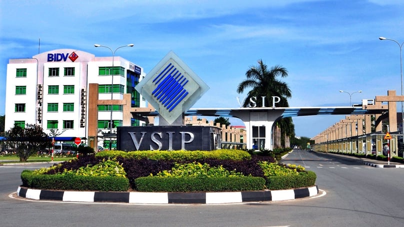 Vietnam-Singapore Industrial Park in Binh Duong province, southern Vietnam. Photo courtesy of Binh Duong newspaper.