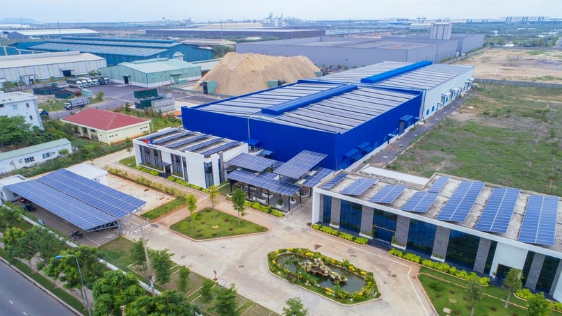 A solar photovoltaic panel factory in Ba Ria-Vung Tau province, southern Vietnam. Photo courtesy of the government portal. 