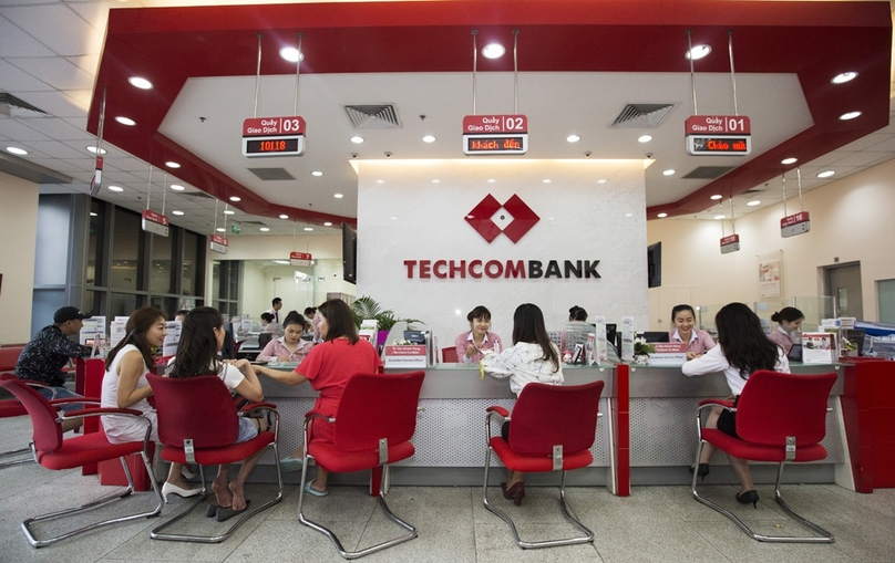 A Techcombank transaction office. Photo courtesy of Industry and Trade newspaper.