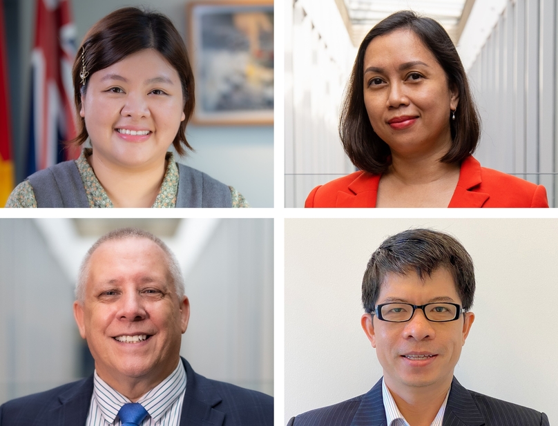 RMIT's experts: Nguyen Thi Van Anh (top, left), senior lecturer Dr. Alrence S. Halibas (top, right), dean of the school Prof. Robert McClelland (bottom, left), and senior program manager Dr. Nguyen Hoang Thuan (bottom, right). Photo coutersy of RMIT.