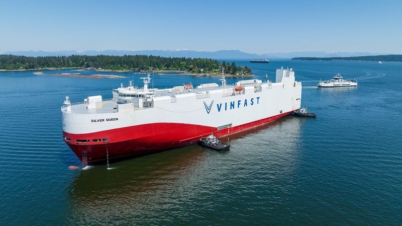 VinFast vehicles delivered to Canada on the Silver Queen vessel. Photo courtesy of VinFast.