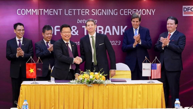 Representatives of TPBank and DFC at the signing ceremony in Hanoi on September 10, 2023. Photo courtesy of TPBank.