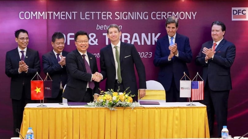 Representatives of TPBank and DFC at a signing ceremony in Hanoi on September 10, 2023. Photo courtesy of TPBank.  