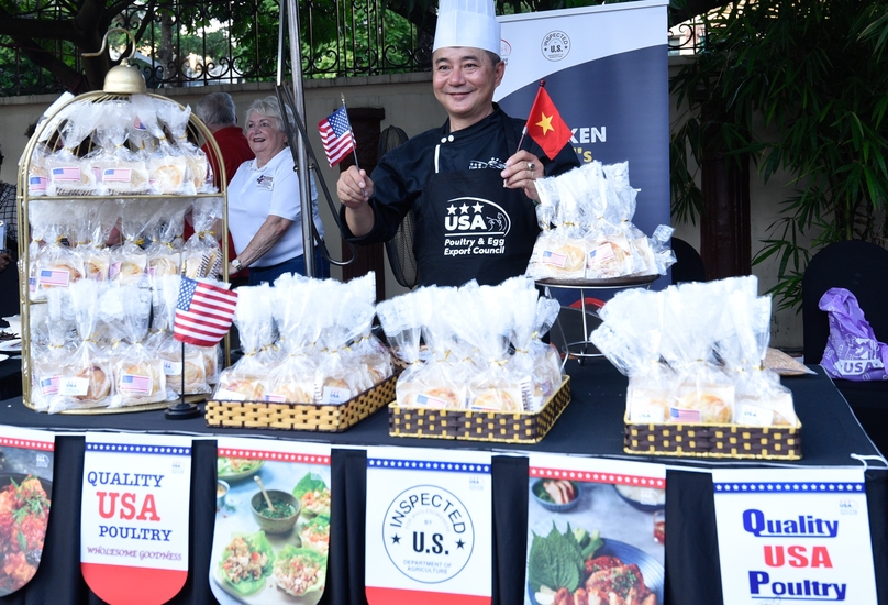 U.S. poultry introduced at the Great American Barbeque Festival in Hanoi, September 21, 2023. Photo courtesy of the U.S. embassy in Hanoi.