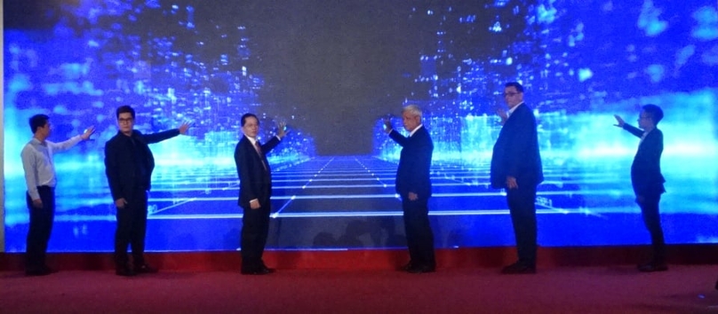 Delegates inaugurate the Carbon Credit Trading Platform in ASEAN (CCTPA), the first of its kind in Vietnam. Photo by The Investor/Thien Ky.