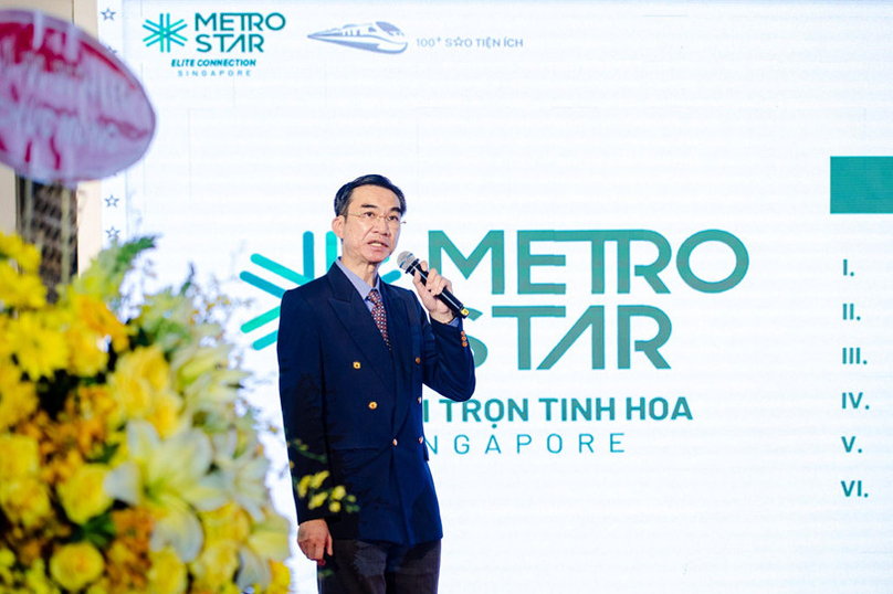 Vincent Choo Wing Sung, investment director at Metro Star Investment Co., Ltd, speaks about the company’s plan to develop a chain of projects along six metro lines in Ho Chi Minh City. Photo courtesy of the company.