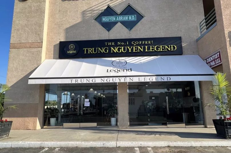 The Trung Nguyen Legend Cafe that opened on September 29, 2023 in Westminster city, California, the U.S. Photo courtesy of Trung Nguyen Legend.