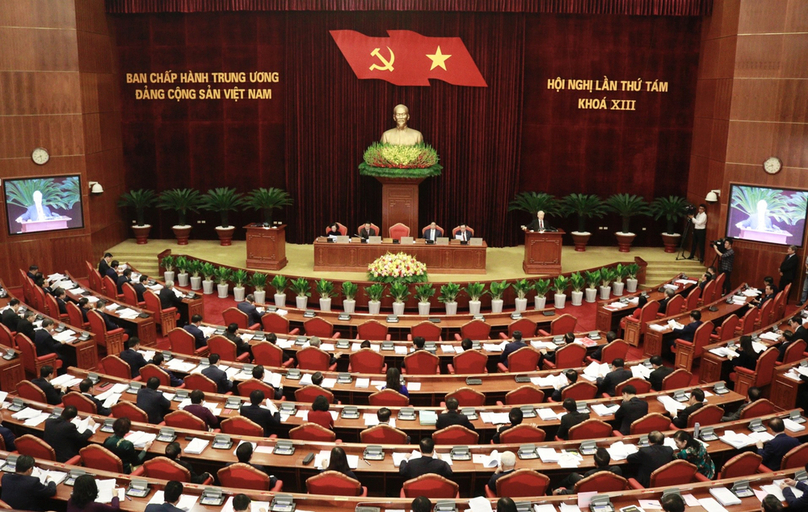 The Party Central Committee's eighth plenum opens in Hanoi on October 2, 2023. Photo by The Investor/Pham Cuong.