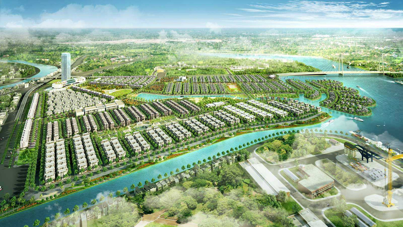 An illustration of the Ha Long Xanh complex being built in Quang Ninh province, northern Vietnam by Vinhomes. Photo courtesy of Quang Ninh 's news portal.