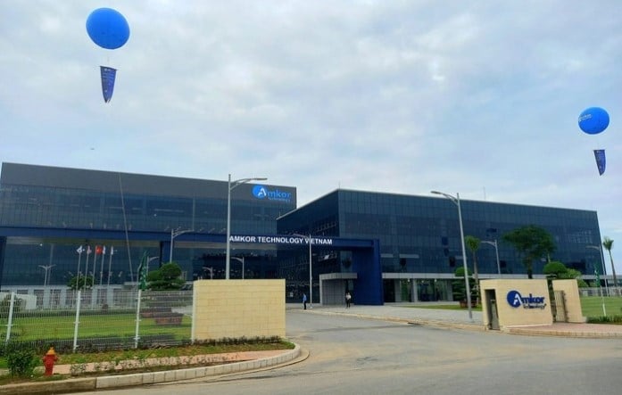 Amkor Technology factory in Yen Phong 2C Industrial Park in Bac Ninh province, northern Vietnam. Photo courtesy of the company.