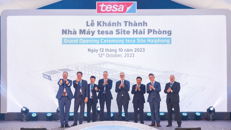 tesa opens a factory in Hai Phong city, northern Vietnam on October 12, 2023. Photo courtesy of Hai Phong news portal.