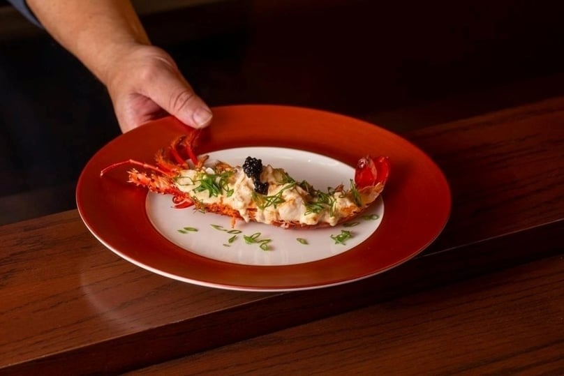 Spiny lobster is served at Hibana by Koki Restaurant in Hanoi. Photo courtesy of Hibana by Koki.