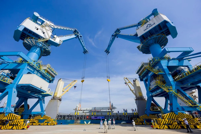 Wharf No.6 of the Hoa Phat Dung Quat Container Terminal in Dung Quat Economic Zone, Quang Ngai province, central Vietnam. Photo by The Investor/Do Hoang.