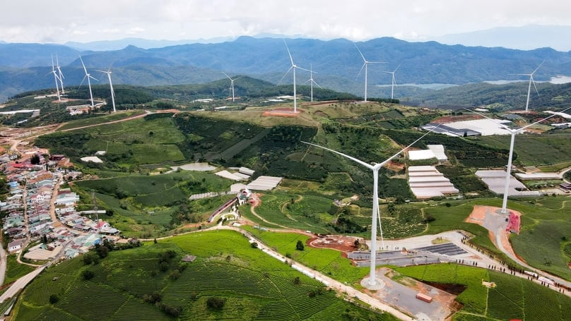 A wind farm in Lam Dong province, Vietnam's Central Highlands. Photo courtesy of To Quoc (Homeland) newspaper.