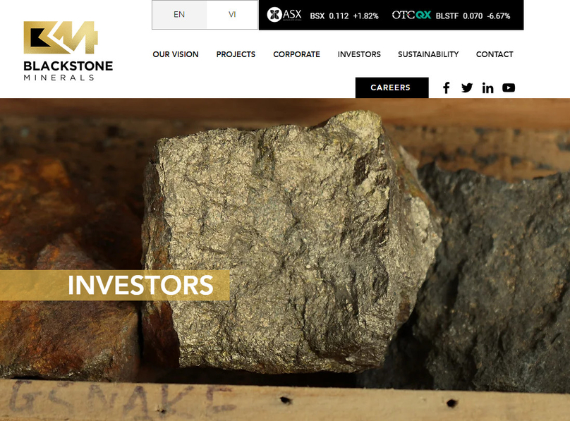 A screenshot of Blackstone's website, taken by The Investor. 