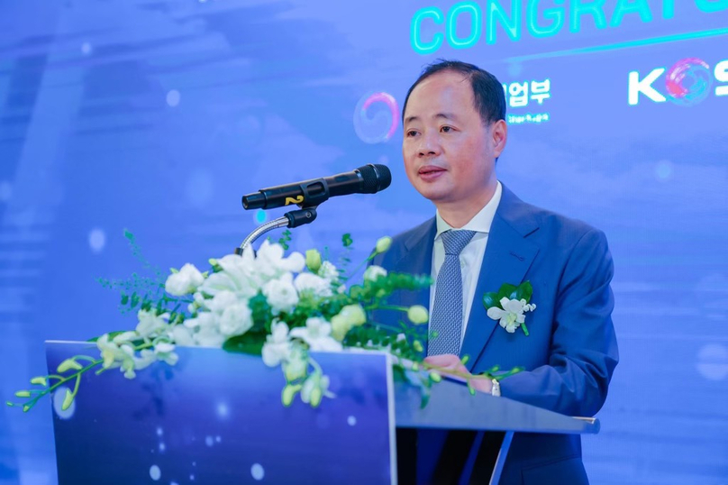 Deputy Minister of Science and Technology Tran Hong Thai speaks at the launch of the KSC in Hanoi, October 23, 2023. Photo courtesy of Vietnam's Ministry of Science and Technology.