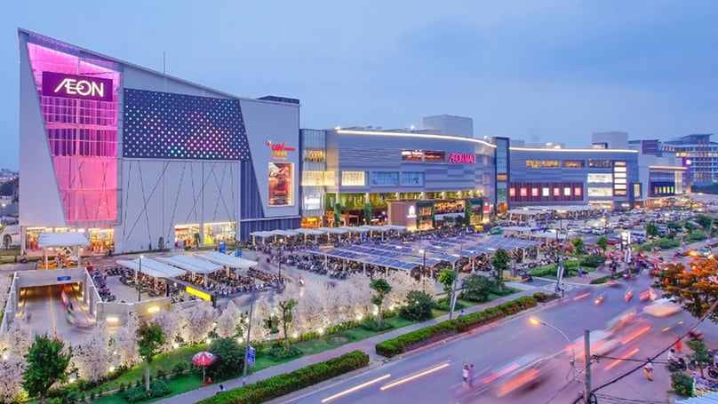 Một trung tâm mua sắm Aeon ở Việt Nam.  Hình ảnh lịch sự của công ty.