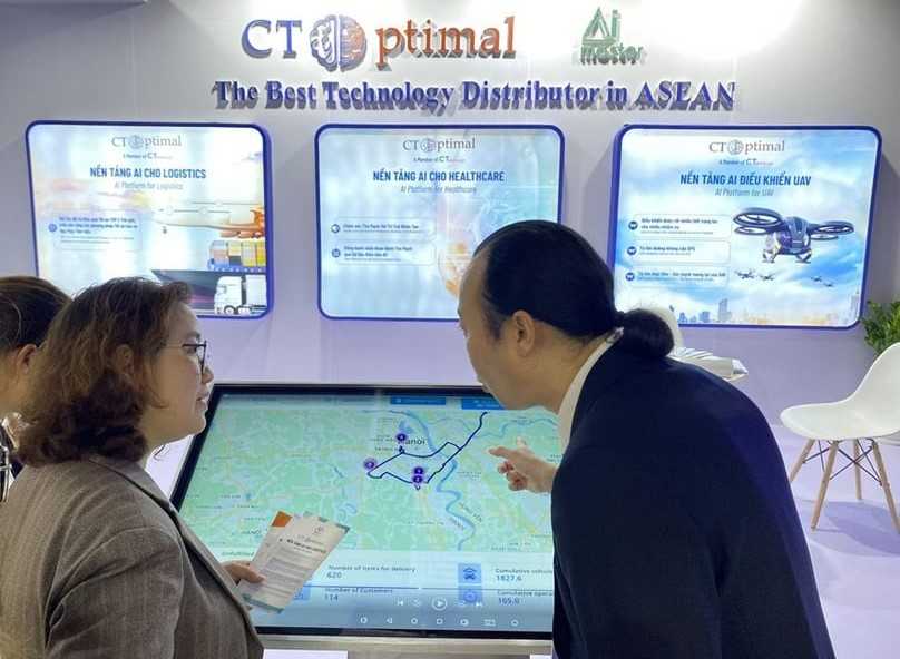 The AI platform developed by Vietnamese scientists attracts attention at the Vietnam International Innovation Expo 2023. Photo courtesy of CT Group.