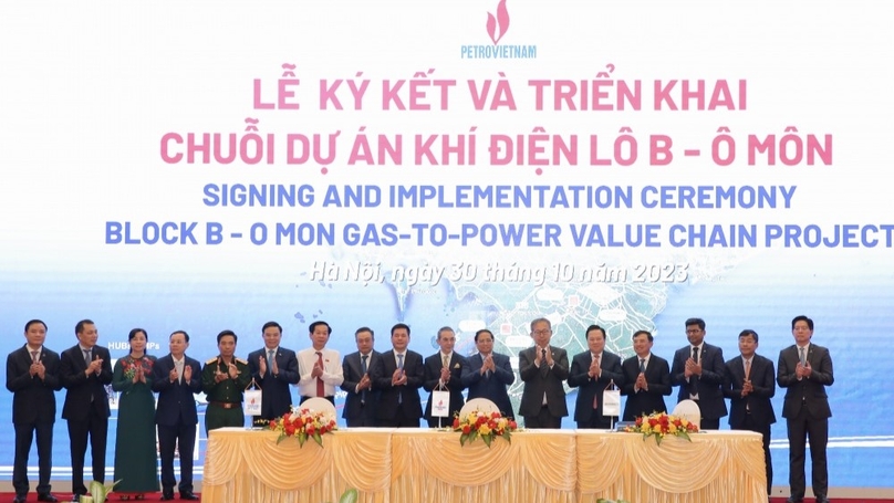 Petrovietnam signs agreements for implementation of Block B project in Hanoi on October 30, 2023. Photo courtesy of the group.