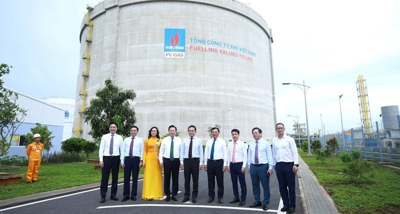 LNG tank of PV Gas at Thi Vai LNG terminal in Ba Ria-Vung Tau province, southern Vietnam. Photo courtesy of PV Gas.