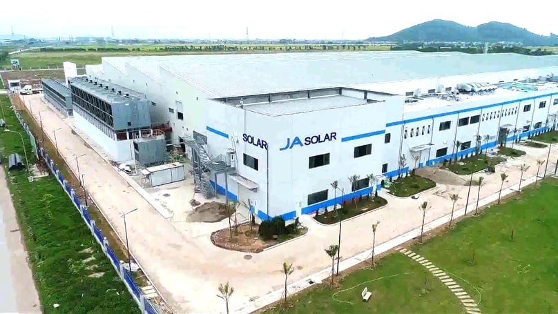 JA Solar factory in Quang Chau Industrial Park, Bac Giang province, northern Vietnam. Photo courtesy of Bac Giang Industrial Zones Authority.