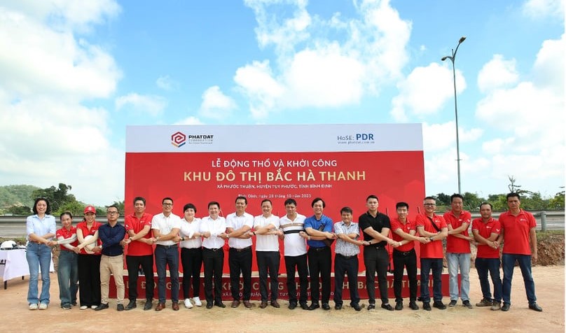 Phat Dat Real Estate JSC breaks ground for the Bac Ha Thanh urban area in Binh Dinh province, central Vietnam, October 28, 2023. Photo courtesy of the firm.