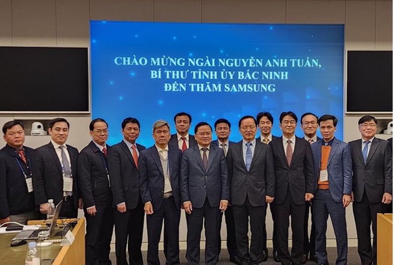 A delegation of Bac Ninh province meets with Samsung in Seoul on November 9, 2023. Photo courtesy of Nhan Dan (The People) newspaper. 