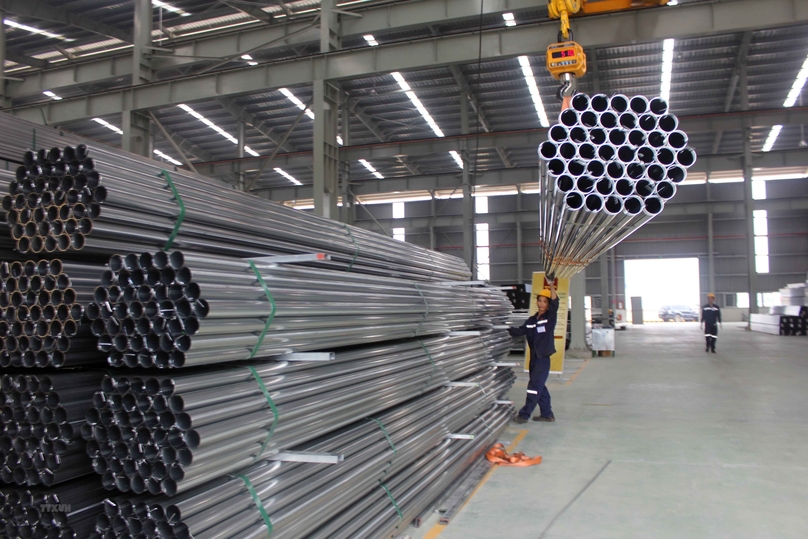 Steel, one of Vietnam's key exports, has been subjected to anti-dumping duties by the U.S. Photo courtesy of Vietnam News Agency.