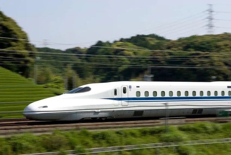 The Japanese Shinkansen is a high-speed train used by JR Central in Japan. Photo courtesy of JR Central