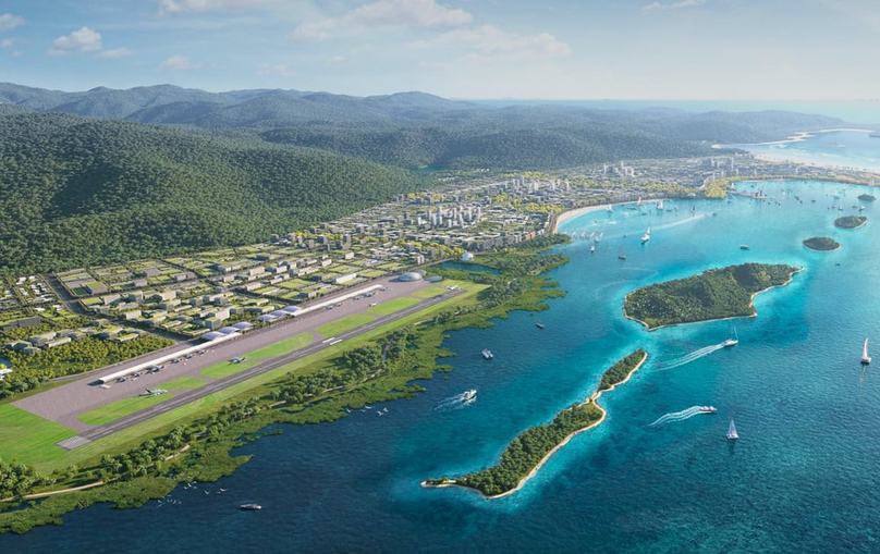 An artist's impression of Van Phong Airport in Khanh Hoa province, central Vietnam. Photo courtesy of the provincial Investment Promotion Agency.