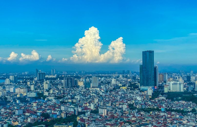 A skyscraper in Hanoi. Photo courtesy of the government's news portal.