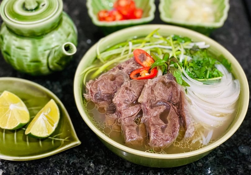 A beef noodle soup bowl in Hanoi, considered as national dish in Vietnam. Photo courtesy of VinWonders