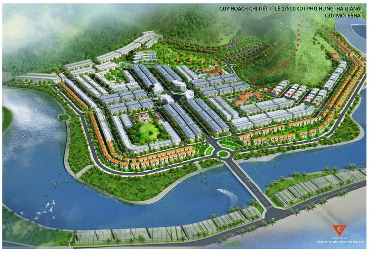 An illustration of the Phu Hung New Urban Area planned in Ha Giang province, northern Vietnam. Photo courtesy of Vietnam Culture Architecture JSC.