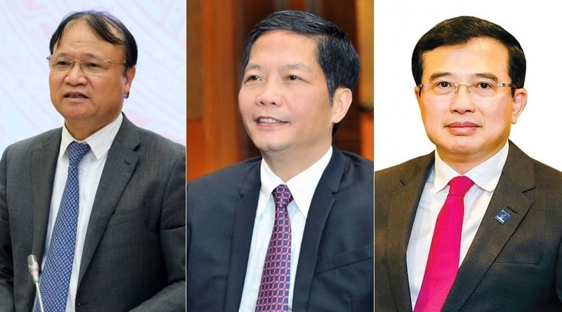 From left: Do Thang Hai, Tran Tuan Anh, Hoang Quoc Vuong. Photo courtesy of Ministry of Industry and Trade.