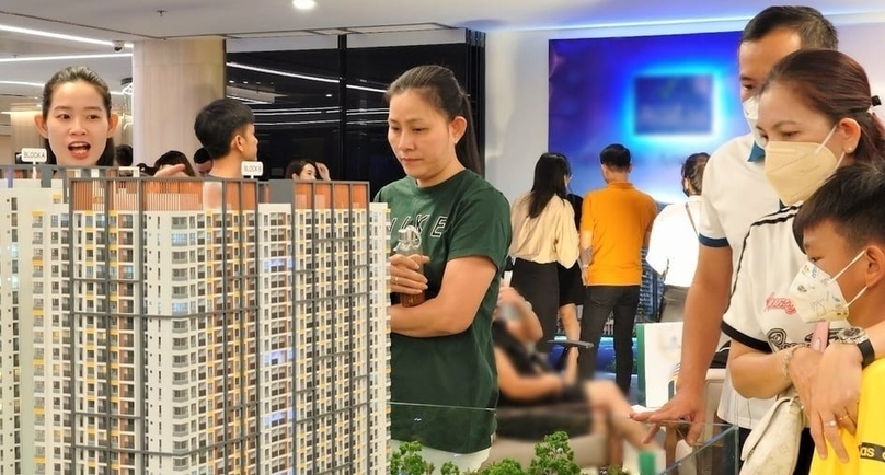 Model of an apartment project in Ho Chi Minh City, southern Vietnam. Photo by The Investor/Vu Pham.