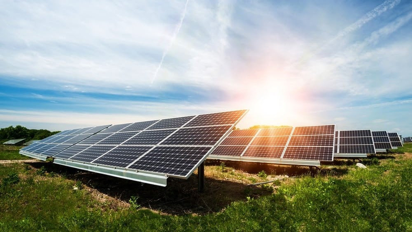 A solar power farm. Photo by The Investor/Vu Pham.