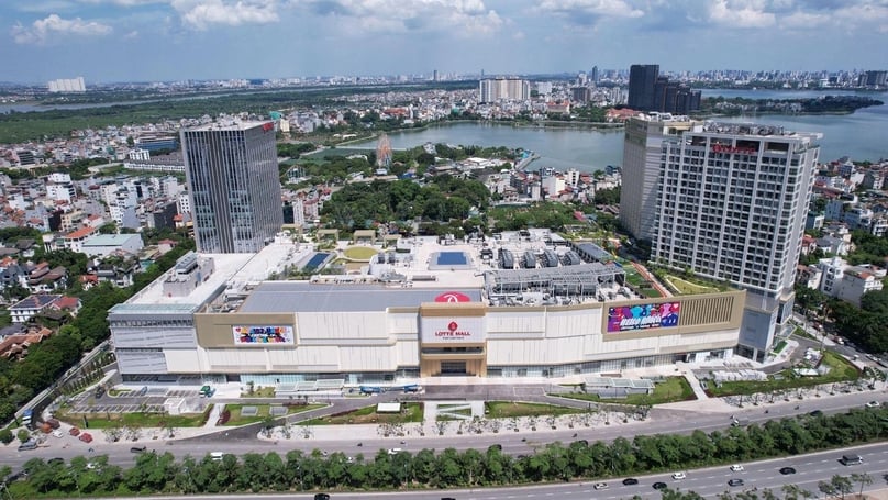 Lotte Mall West Lake Hanoi, launched on July 28, 2023. Photo courtesy of Thanh Nien (Young People) newspaper.
