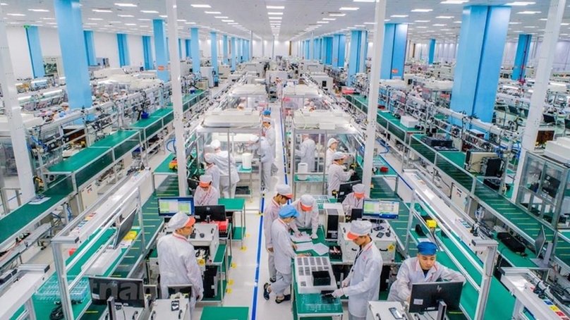 A smartphone factory in Vietnam. Photo courtesy of Vietnam News Agency.