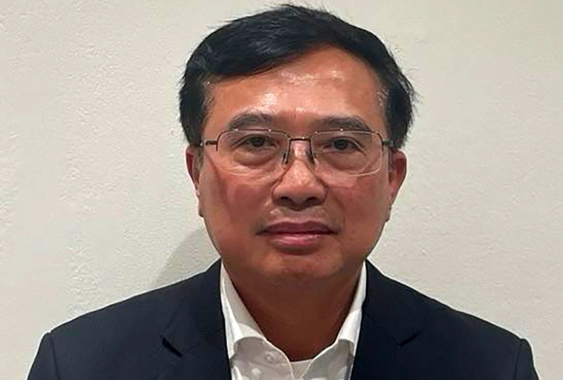 Former deputy trade minister Hoang Quoc Vuong at the investigative agency. Photo courtesy of the Ministry of Public Security.
